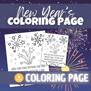 New Year's Coloring Page (FREE)