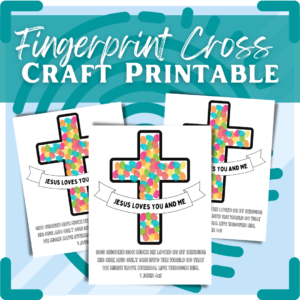 Fingerprint Cross Craft Printable (FREE)