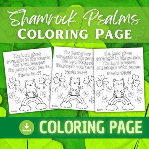 Shamrock Psalms Coloring Page (FREE)