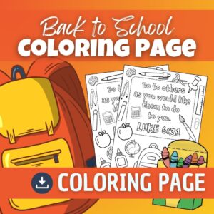 Back to School Coloring Page (FREE)